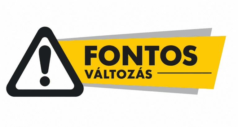 Fontos változás